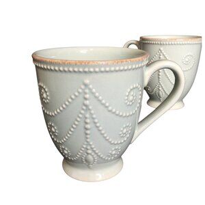 Lenox French Perle Dinnerware Mugs Set Of 2 Coffee Tea Cups